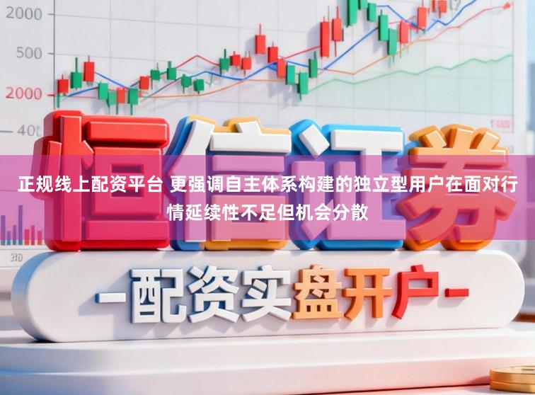 正规线上配资平台 更强调自主体系构建的独立型用户在面对行情延续性不足但机会分散
